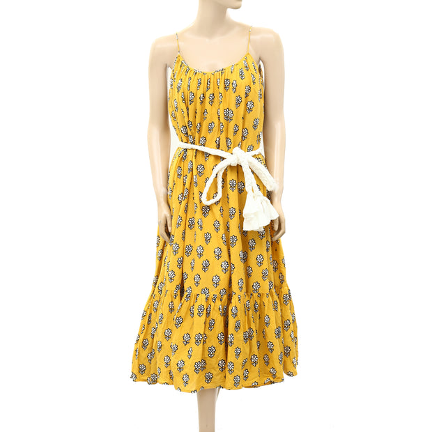Rhode Resort Lea Floral-Print Cotton Midi Dress XS