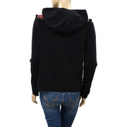Akemi + Kin Anthropologie Embroidered Terry Hoodie Top S