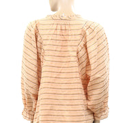 Apiece Apart Cala Bib Blouse Top M 8