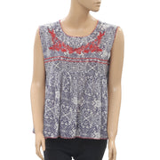 Berenice Vera Floral Printed Embroidered Blouse Top