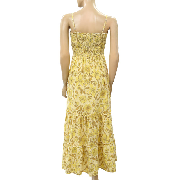 Urban Outfitters UO Athena Smocked Midi Dress