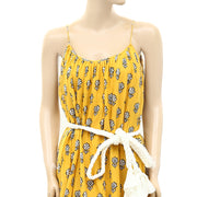 Rhode Resort Lea Floral-Print Cotton Midi Dress XS