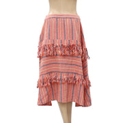Free People Striped Midi Skirt S