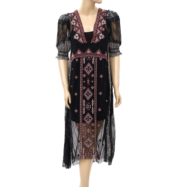 Free People Sheer Uptown Girl Maxi Top