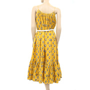 Rhode Resort Lea Floral-Print Cotton Midi Dress XS