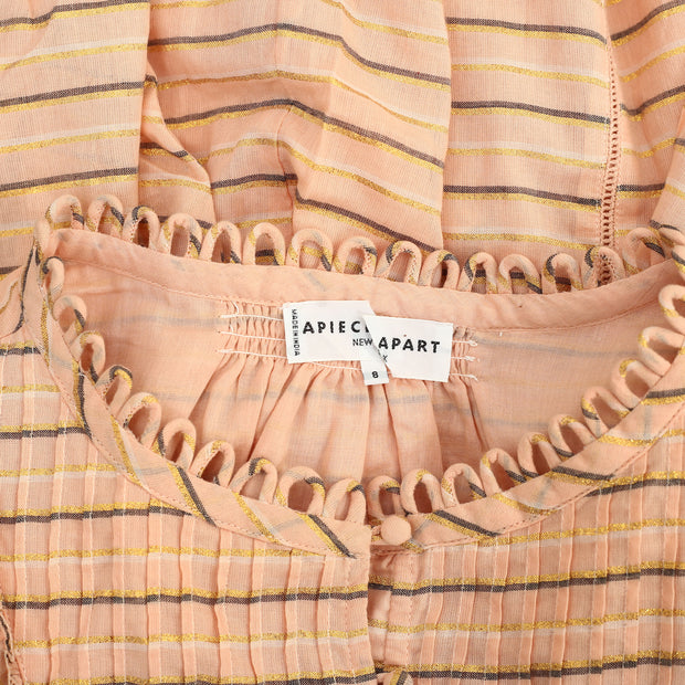 Apiece Apart Cala Bib Blouse Top M 8