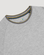 Larsson & Co Grey Melange Rib Solid Men's T-Shirt XL