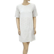 Anthropologie Eyelet Embroidered Cotton Mini Dress S