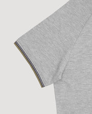 Larsson & Co Grey Melange Rib Solid Men's T-Shirt XL
