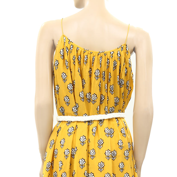 Rhode Resort Lea Floral-Print Cotton Midi Dress XS
