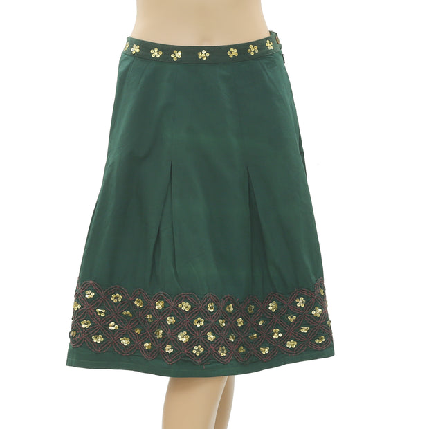 Almatrichi Sequin Embellished Embroidered Skirt S