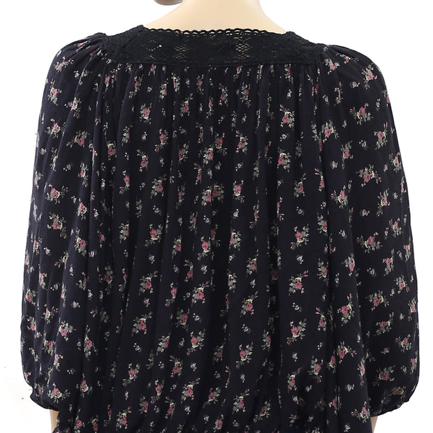 Denim & Supply Ralph Lauren Floral Print Oversized Top