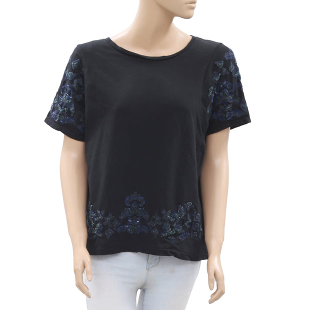 Zara Trafaluc 刺绣衬衫上衣 M