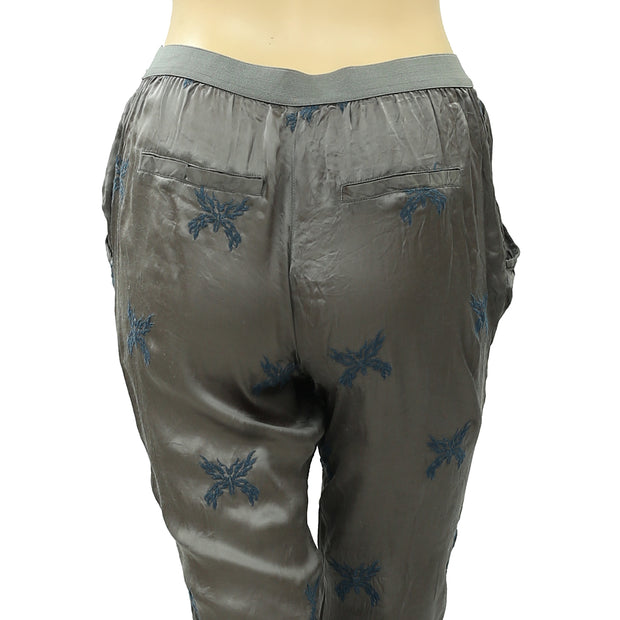 Zadig & Voltaire Pale Brod Embroidered Gray Skinny Pants S