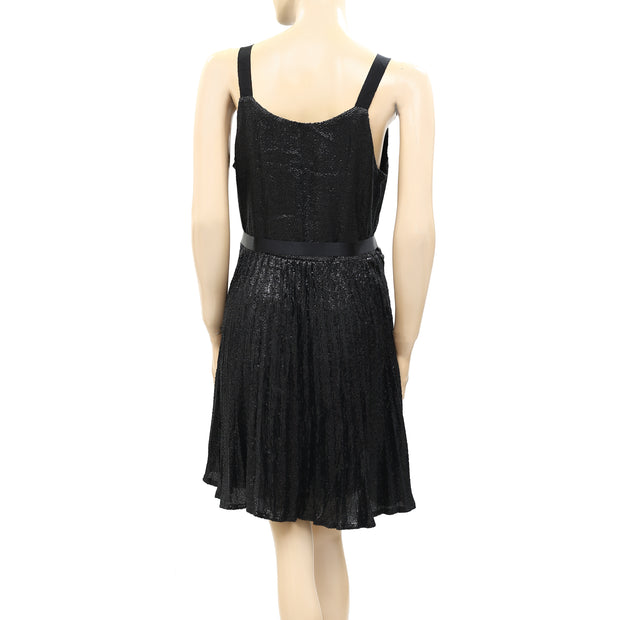 JOIE Itara Sequin Black Mini Dress M