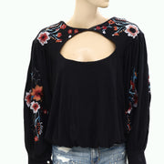 Free People Lita 花卉刺绣衬衫上衣