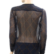 Isabel Marant Etoile Printed Tunic Shirt Top S-36