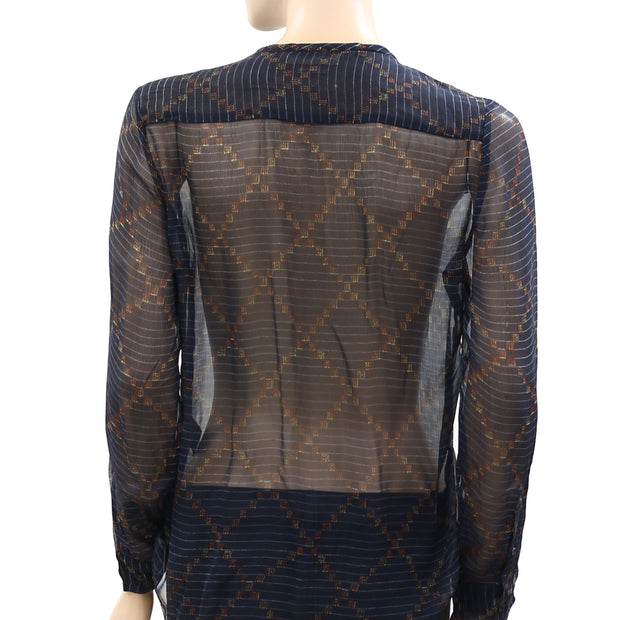 Isabel Marant Etoile Printed Tunic Shirt Top S-36