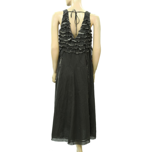 Odd Molly Anthropologie Ruffle Midi Dress S1