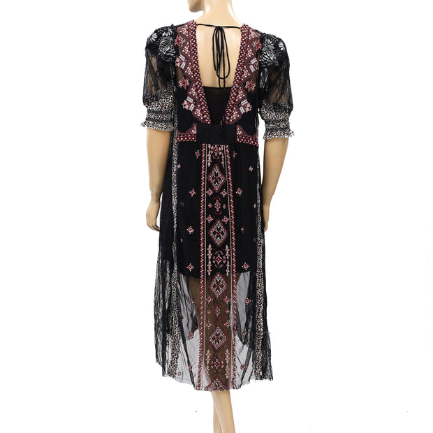Free People Sheer Uptown Girl Maxi Top