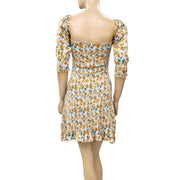 Urban Outfitters Floral Print Smocked Mini Dress S