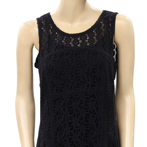 Yoana Baraschi Anthropologie Crochet Lace Mini Dress S