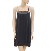 Mbym Fangirl Black Slip Mini Tunic Dress S