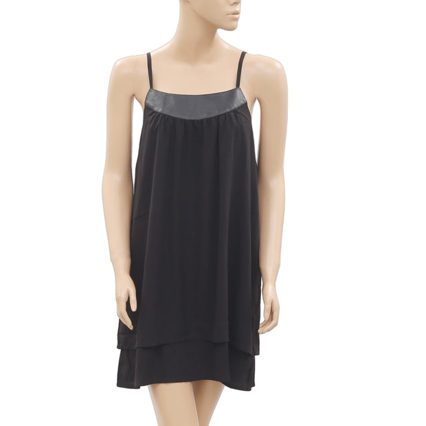 Mbym Fangirl Black Slip Mini Tunic Dress S