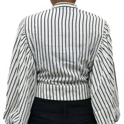 Uterque 条纹蕾丝衬衫衬衫上衣