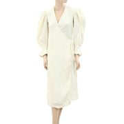 RHODE RESORT Emi Wrap Midi Dress XS