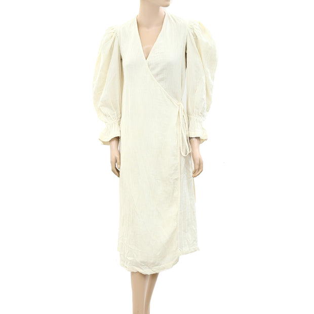 RHODE RESORT Emi Wrap Midi Dress XS