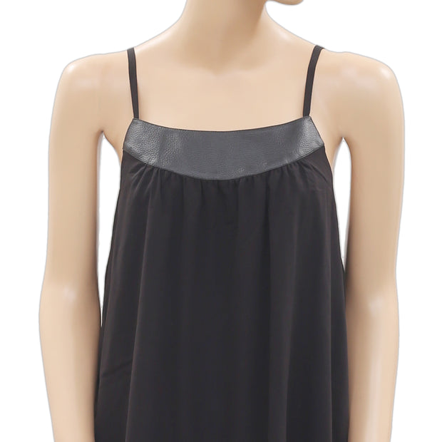 Mbym Fangirl Black Slip Mini Tunic Dress S
