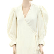 RHODE RESORT Emi Wrap Midi Dress XS