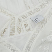 Drolatic Embroidered White Midi Dress XS