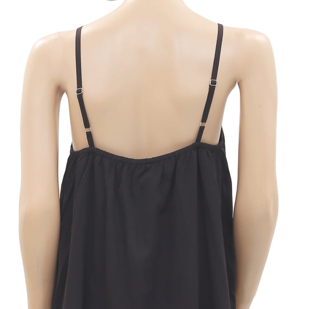 Mbym Fangirl Black Slip Mini Tunic Dress S