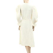 RHODE RESORT Emi Wrap Midi Dress XS