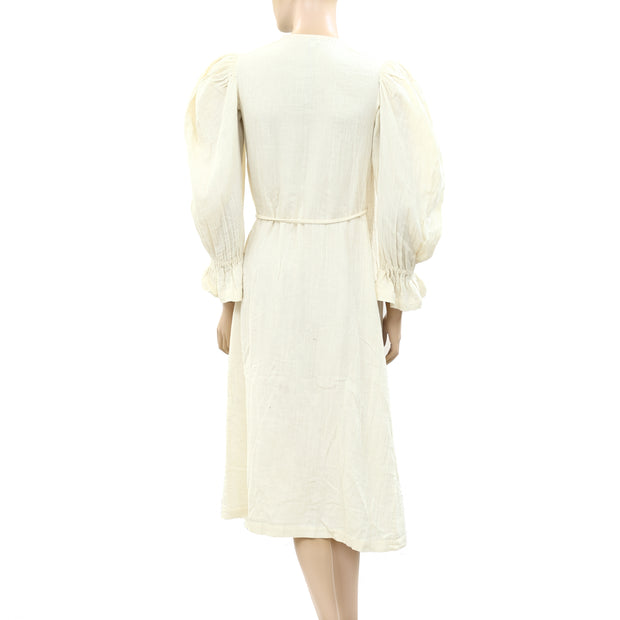 RHODE RESORT Emi Wrap Midi Dress XS