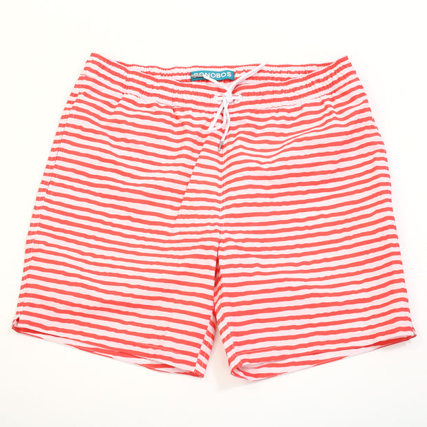 Bonobos Riviera Recycled Swim Trunks Striped Print Shorts M