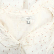 Hoss Intropia Anthropologie Shimmer Buttondown Ruffle Blouse Top S 4