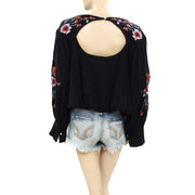 Free People Lita 花卉刺绣衬衫上衣