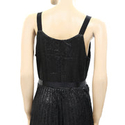 JOIE Itara Sequin Black Mini Dress M