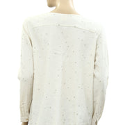 Des Petits Hauts Terence Embroidered Shirt Top