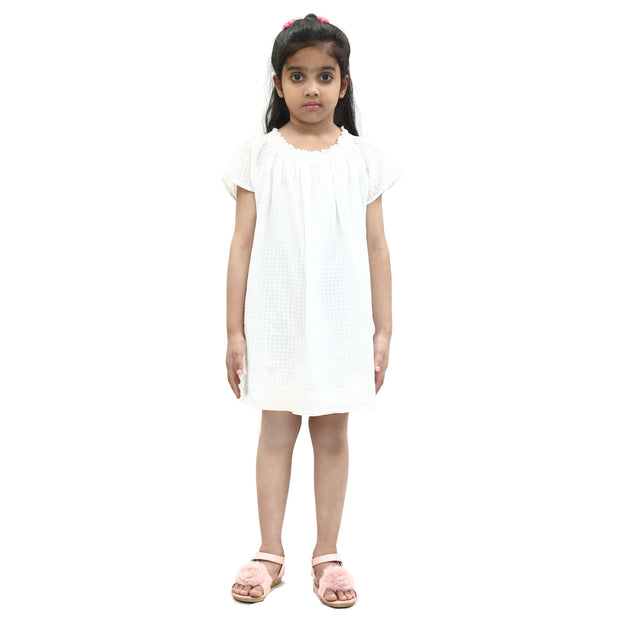 Bonpoint Girls Kids Smocked Mini Dress 6 Years