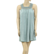 Free People Embroidered Crochet Lace Mini Tunic Dress S