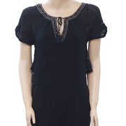 Free People Embroidered Jumpsuit XS