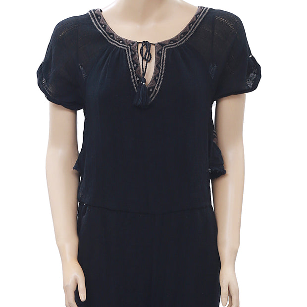 Free People Embroidered Jumpsuit XS