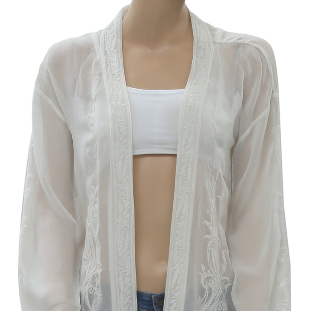 Ipekyol Embroidered Coverup Blouse Top S