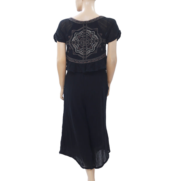 Free People Embroidered Jumpsuit XS