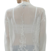 Ipekyol Embroidered Coverup Blouse Top S