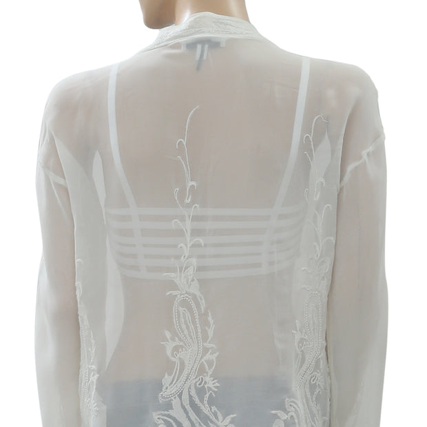 Ipekyol Embroidered Coverup Blouse Top S